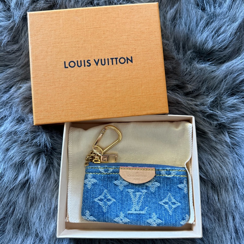 Louis Vuitton Denim Monogram Key Pouch